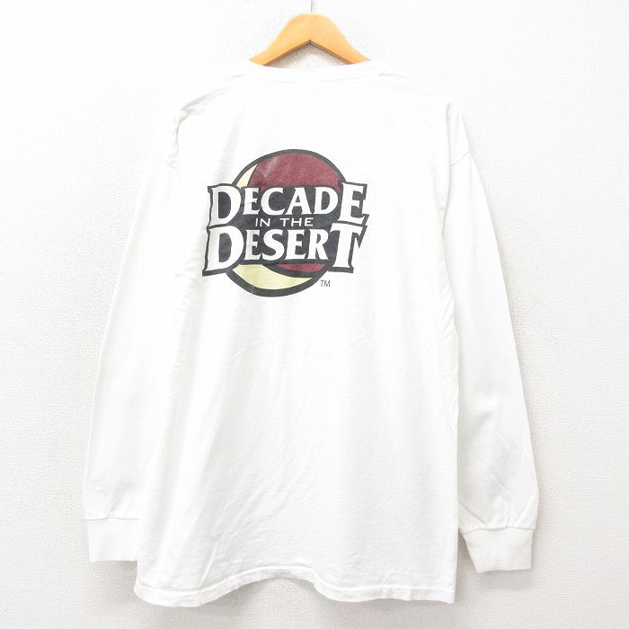 【50%OFF】XL★古着 フルーツオブザルーム 長袖 ビンテージ Tシャツ メンズ 00年代 00s DECADE 大きいサイズ コットン クルーネック 白 ホワイト 25may24 中古
