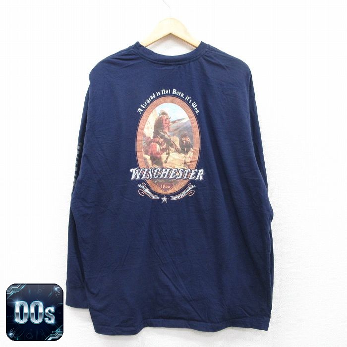 00s 長袖Tシャツ WINCHESTER ネイビー XL | 古着