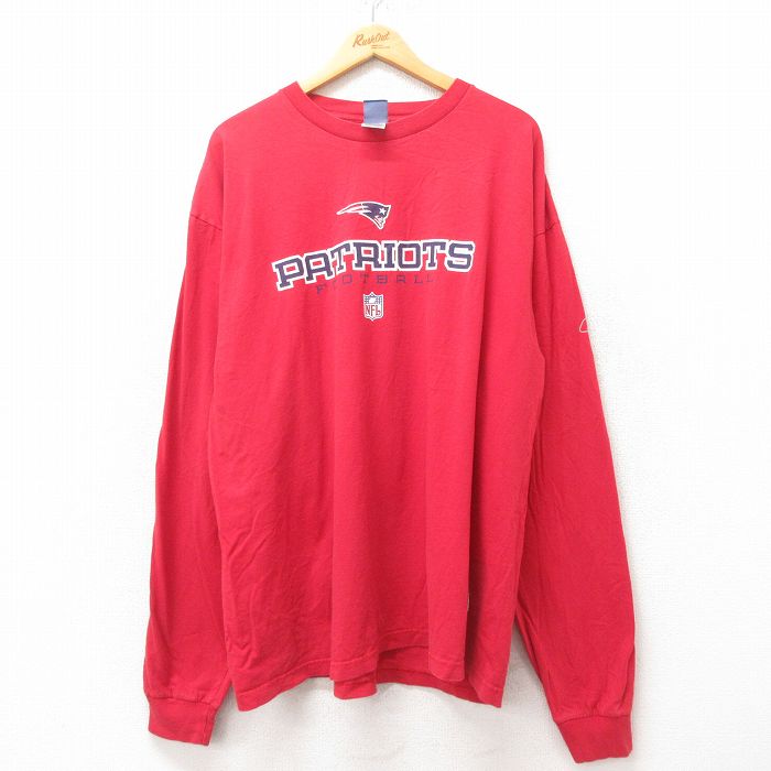 リーボック 00s 長袖Tシャツ NFL ニューイングランドペイトリオッツ レッド XL | 古着