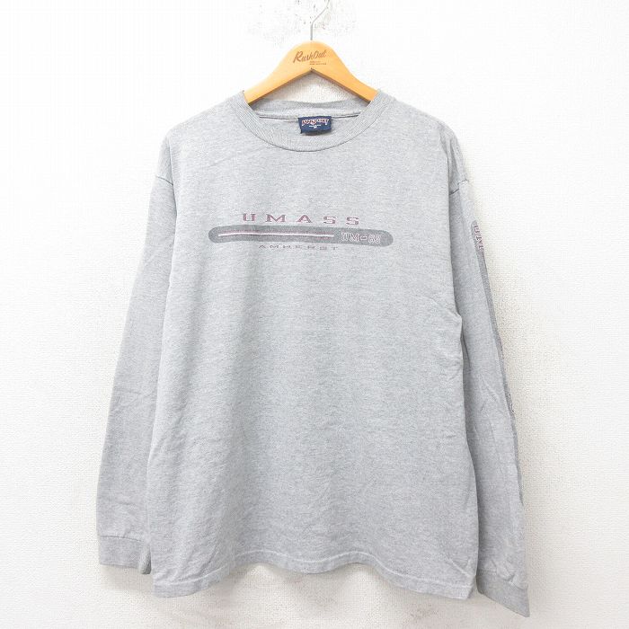 ジャンスポーツ 90s 長袖Tシャツ UMASS グレー XL | 古着