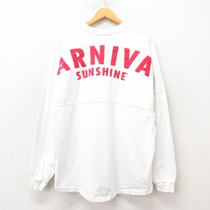 XL★古着 長袖 Tシャツ メンズ CARNIVAL コットン クルーネック 白 ホワイト 25jun12 中古