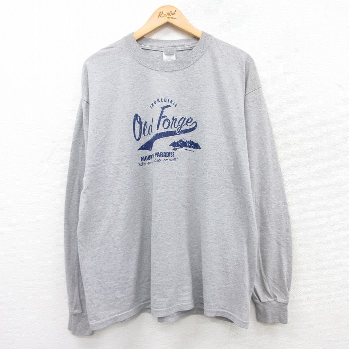 00s 長袖Tシャツ Oed Forge グレー霜降り XL | 古着