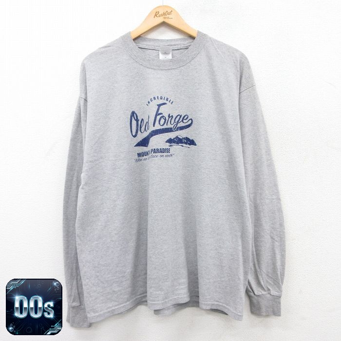 00s 長袖Tシャツ Oed Forge グレー霜降り XL | 古着