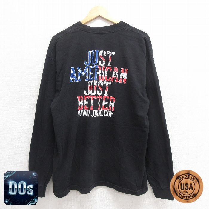 【50%OFF】00s 長袖Tシャツ JUST ブラック XL | 古着