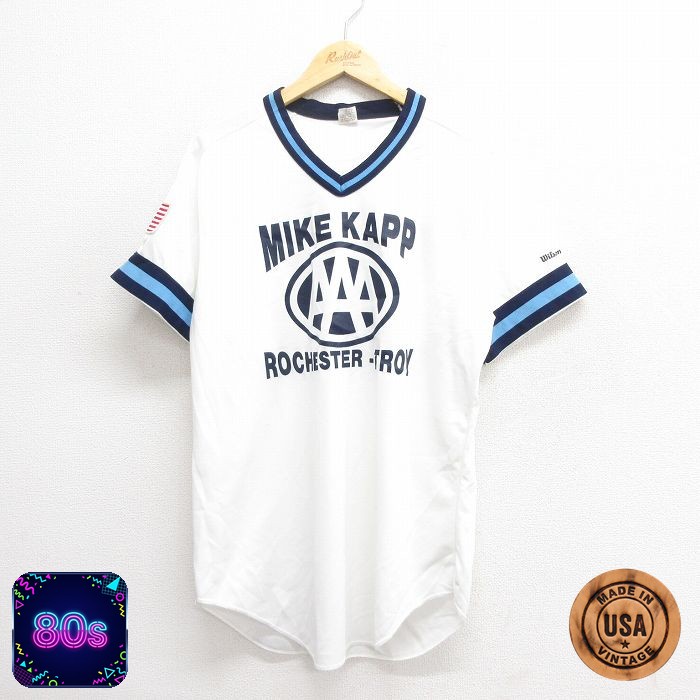 【50%OFF】ウィルソン 80s 半袖Tシャツ MIKE ホワイト L | 古着
