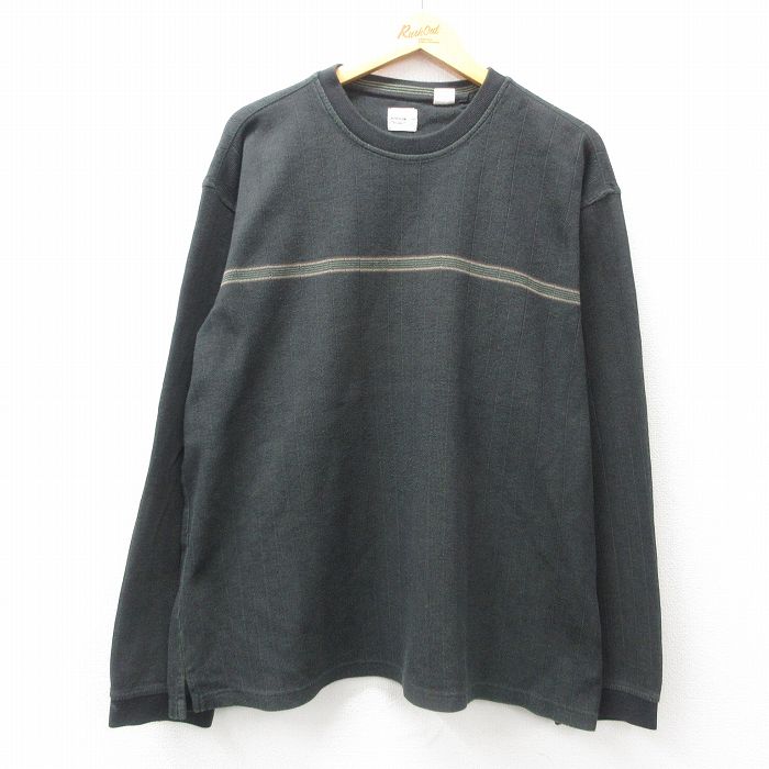 【50%OFF】XL★古着 アロー 長袖 Tシャツ メンズ 大きいサイズ クルーネック 濃グレー他 25jun23 中古