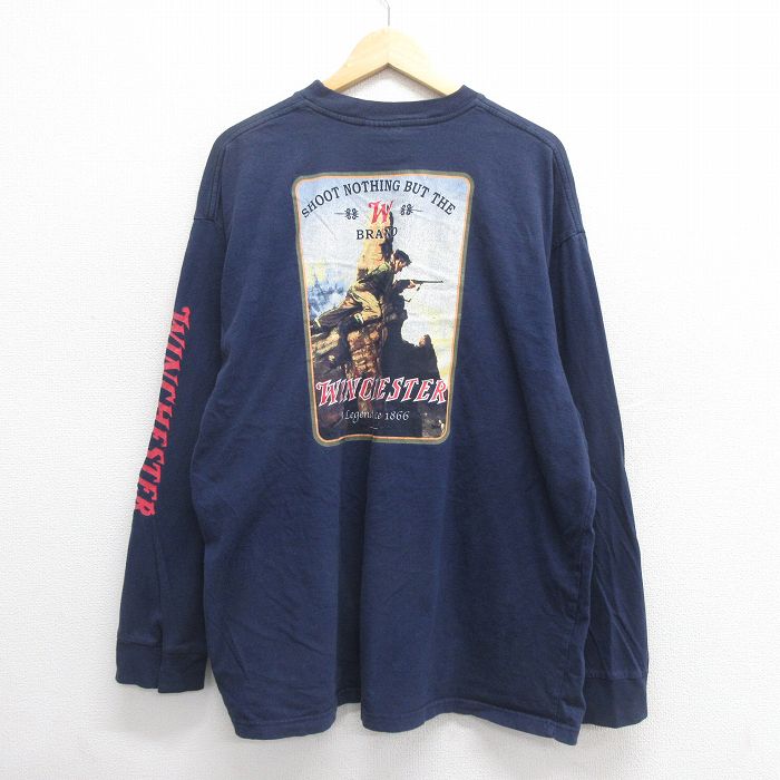 長袖Tシャツ WINCHESTER ネイビー XL | 古着