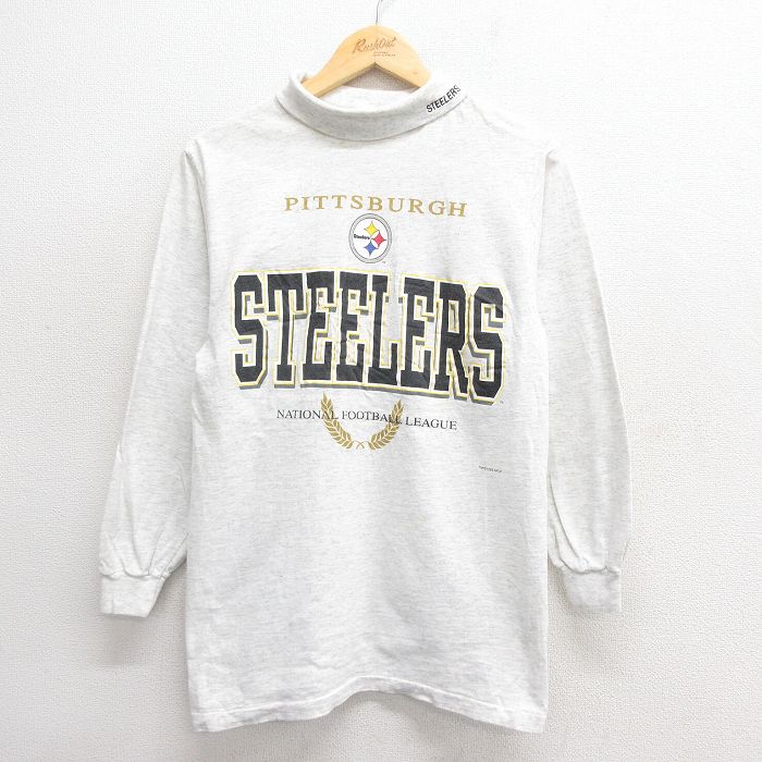 NFL ピッツバーグスティーラーズ 90s 長袖Tシャツ グレー霜降り M | 古着