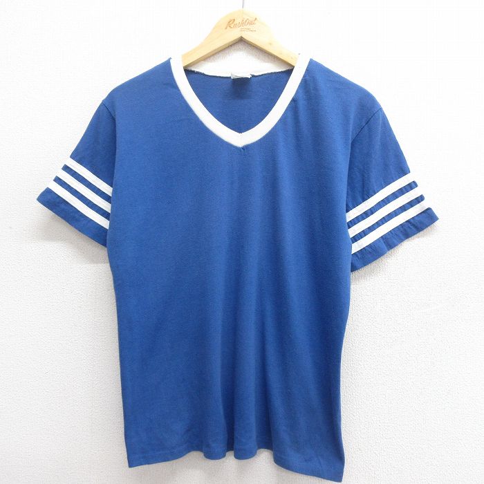 80s 半袖Tシャツ ブルー M | 古着