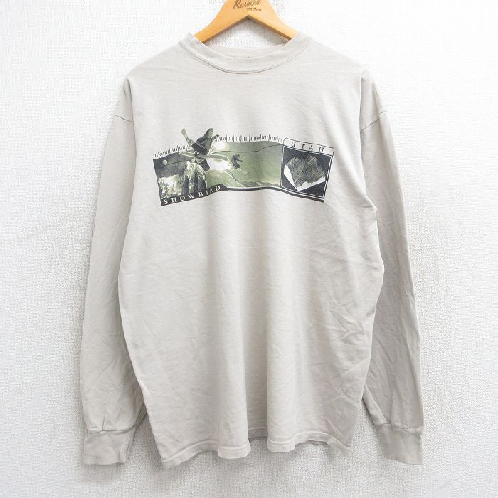 ユタ 長袖Tシャツ スノーボード ベージュ XL | 古着