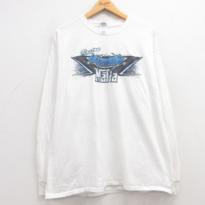 00s 長袖Tシャツ 車 ホワイト XL | 古着
