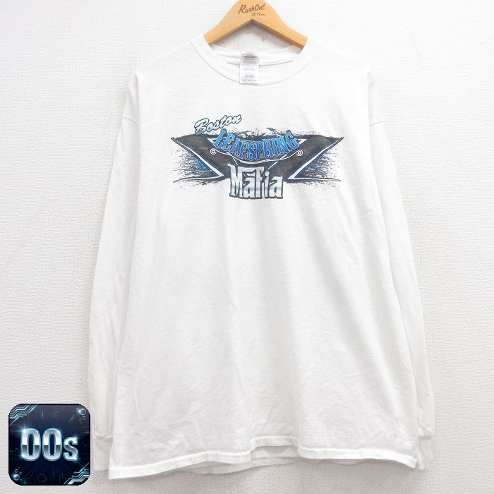 00s 長袖Tシャツ 車 ホワイト XL | 古着