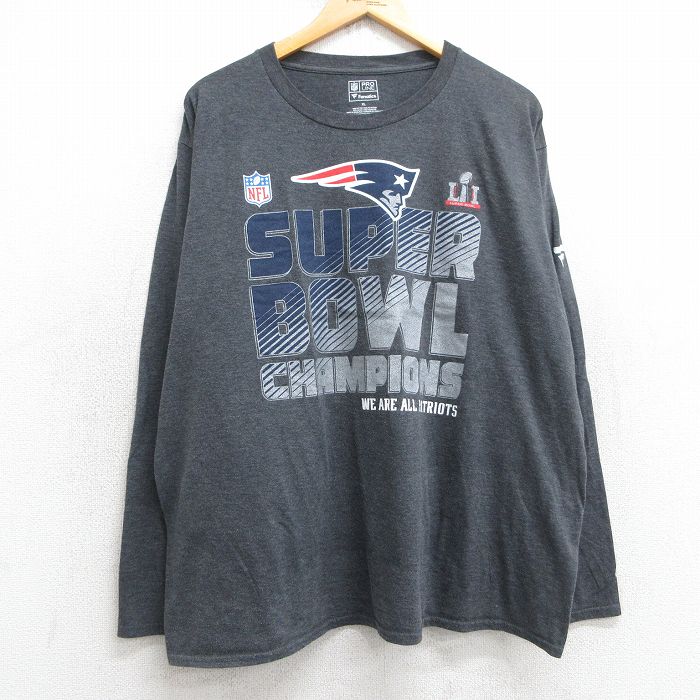 NFL ニューイングランドペイトリオッツ 長袖Tシャツ アメフト グレー XL | 古着