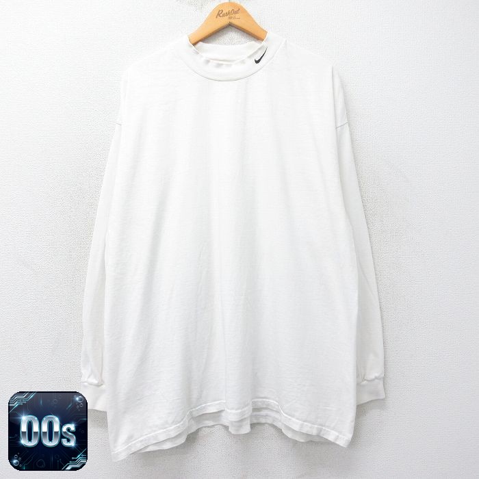 ナイキ 00s 長袖Tシャツ ワンポイント ホワイト XL | 古着
