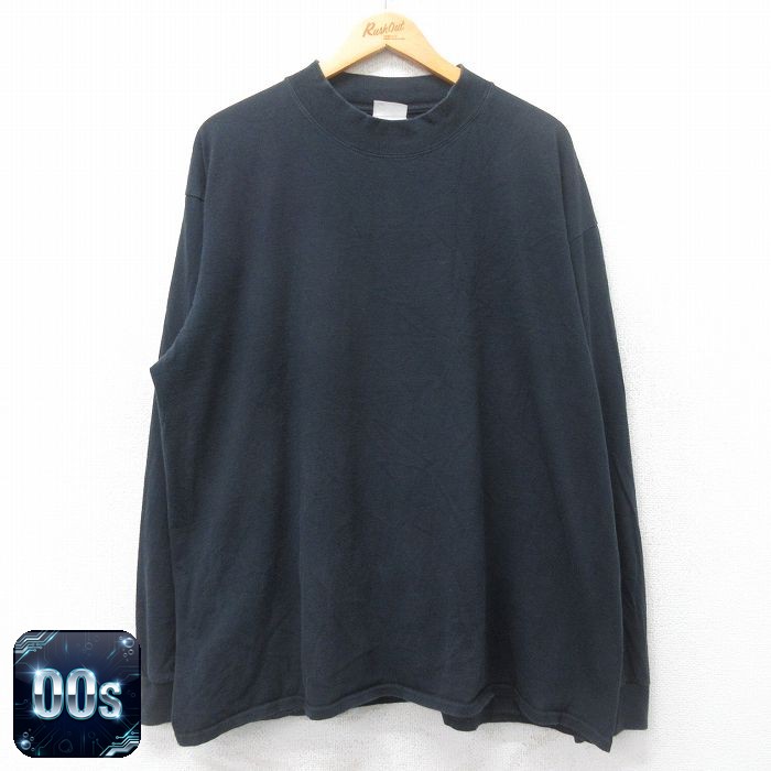 CERTIFIED 00s 長袖Tシャツ モックネック ブラック XL | 古着