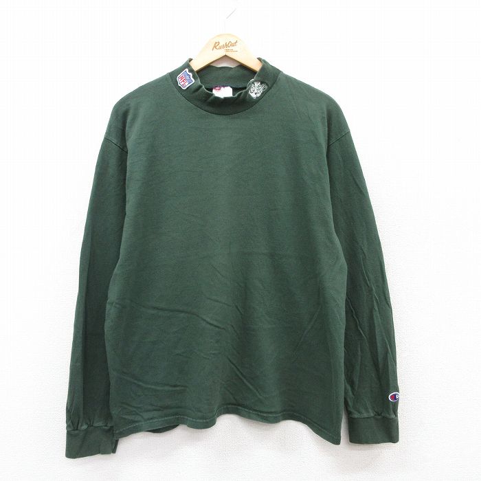 チャンピオン 00s 長袖Tシャツ NFL ニューヨークジェッツ グリーン XL | 古着
