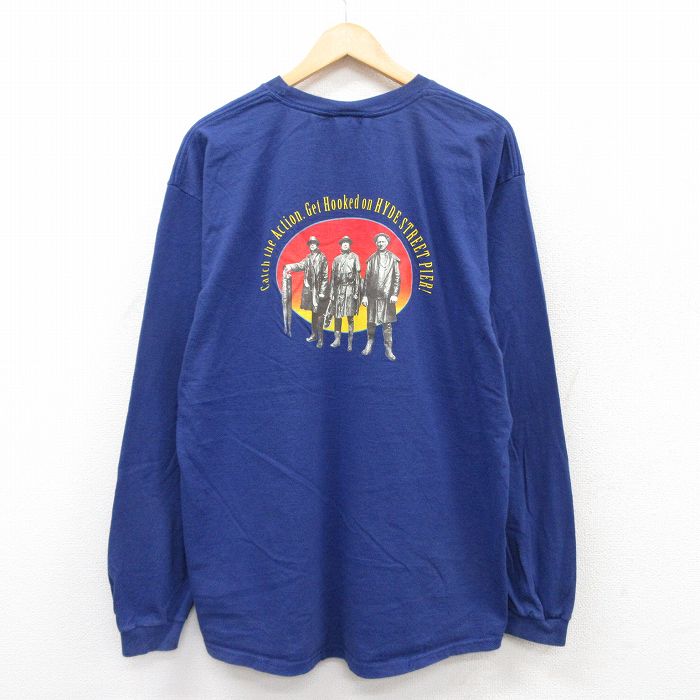 00s 長袖Tシャツ HYDE STREET PIER ネイビー XL | 古着