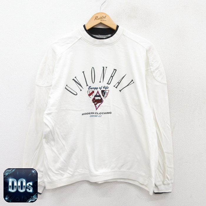 ユニオンベイ 00s 長袖Tシャツ ビッグロゴ ホワイト XL | 古着