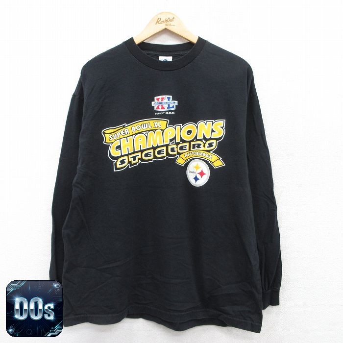 NFL ピッツバーグスティーラーズ 00s 長袖Tシャツ ブラック XL | 古着