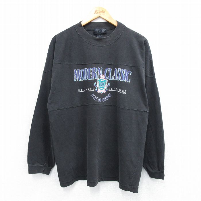 90s 長袖Tシャツ MODERN CLASSIC ブラック XL | 古着