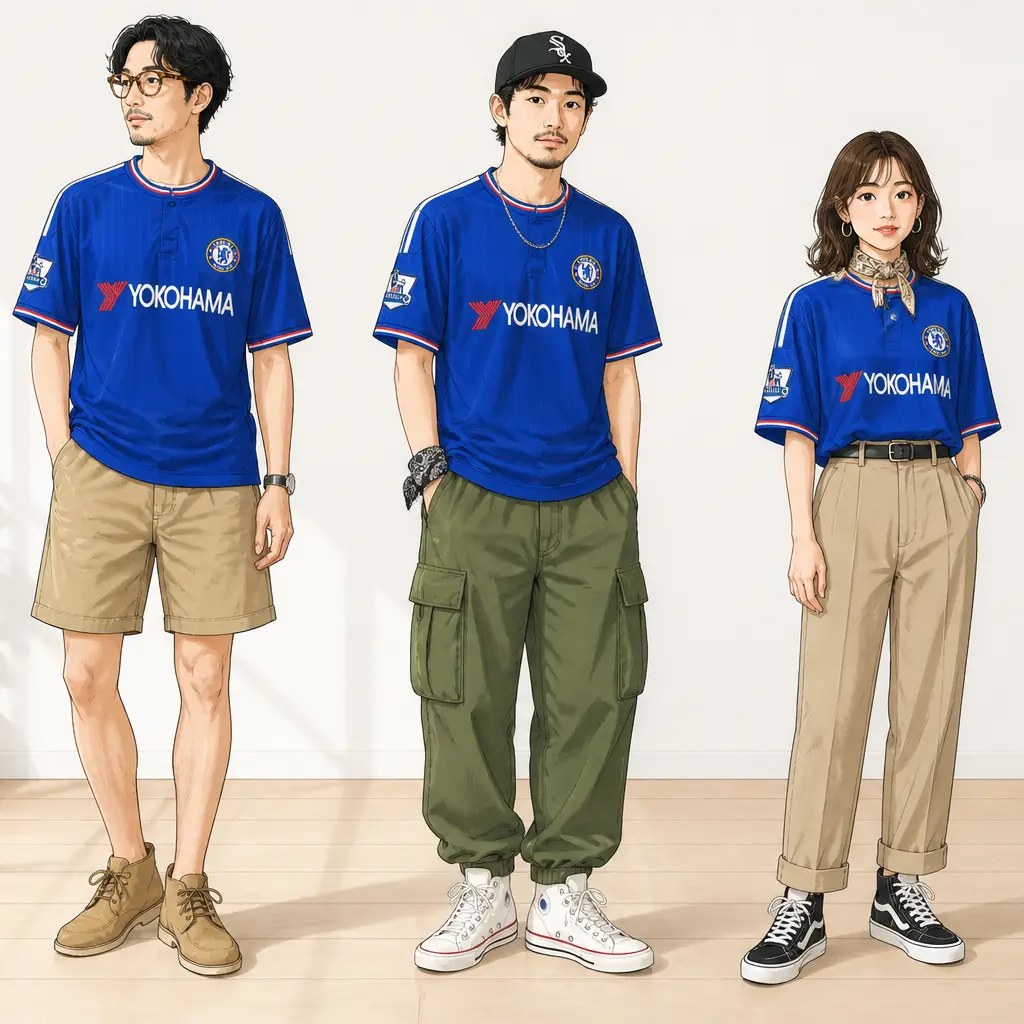 古着通販 M☆古着 半袖 Tシャツ メンズ チェルシーFC YOKOHAMA