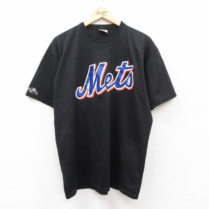 【50%OFF】マジェスティック 90s 半袖Tシャツ ニューヨークメッツ ブラック L | 古着