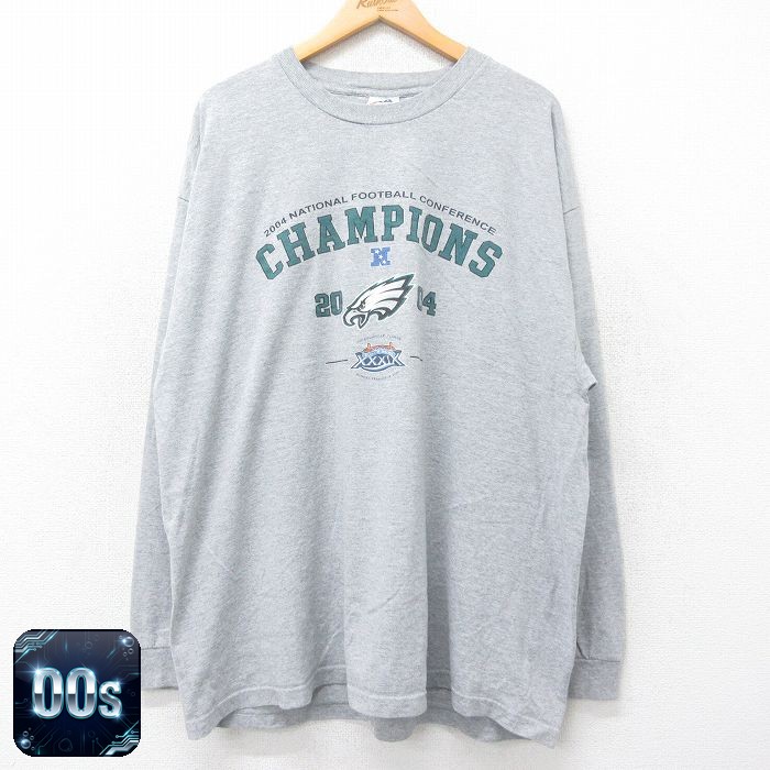 【50%OFF】00s 長袖Tシャツ NFLフィラデルフィアイーグルス グレー XL | 古着