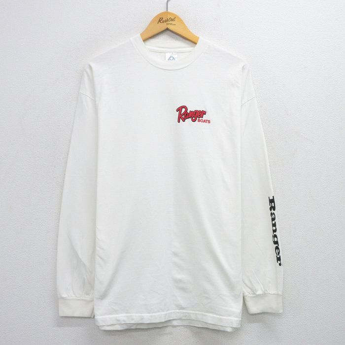 00s 長袖Tシャツ Ranger BOATSプリント ホワイト XL | 古着
