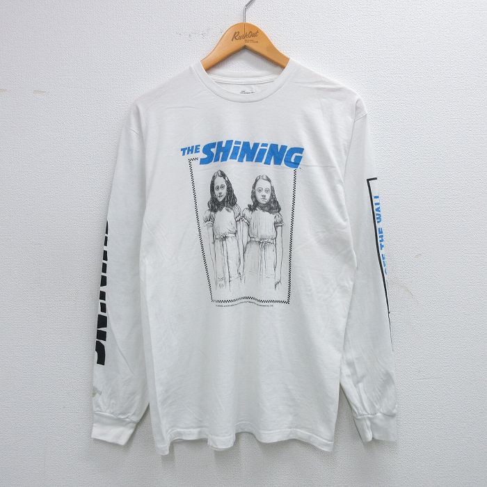 M★古着 バンズ 長袖 Tシャツ メンズ 映画 シャイニング コットン クルーネック 白 ホワイト 25jul28 中古