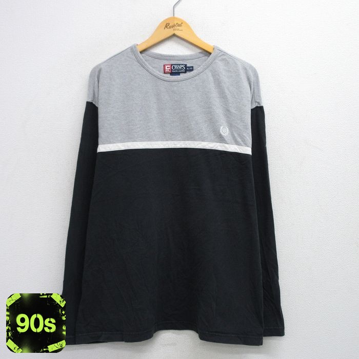 ラルフローレン 90s 長袖Tシャツ ワンポイントロゴ ブラック XL | 古着