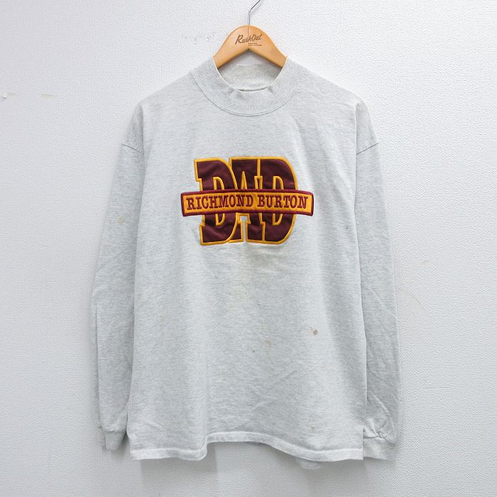 90s 長袖Tシャツ DAD刺繍 グレー XL | 古着