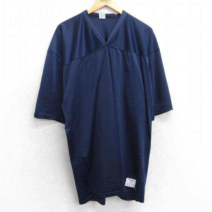 チャンピオン 80s 半袖Tシャツ フットボール ネイビー XL | 古着