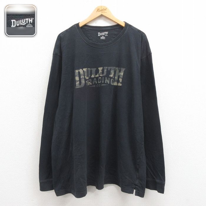 DULUTH TRADING 長袖Tシャツ ビッグロゴ ブラック XL | 古着