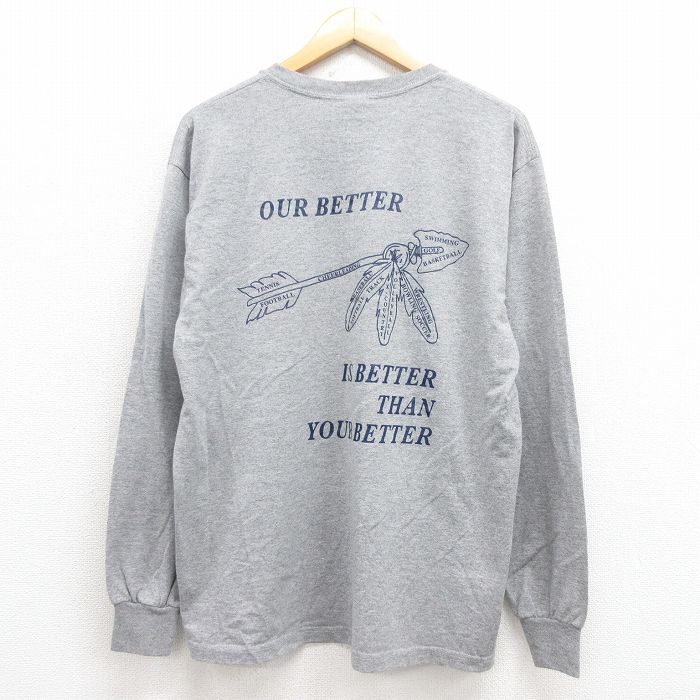 【50%OFF】L★古着 ジャージーズ 長袖 ビンテージ Tシャツ メンズ 00年代 00s OUR クルーネック グレー 霜降り 25aug12 中古