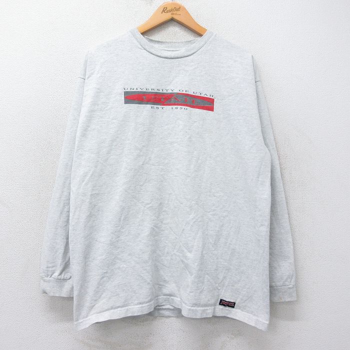 90s 長袖Tシャツ UTAH 霜降り グレー XL | 古着