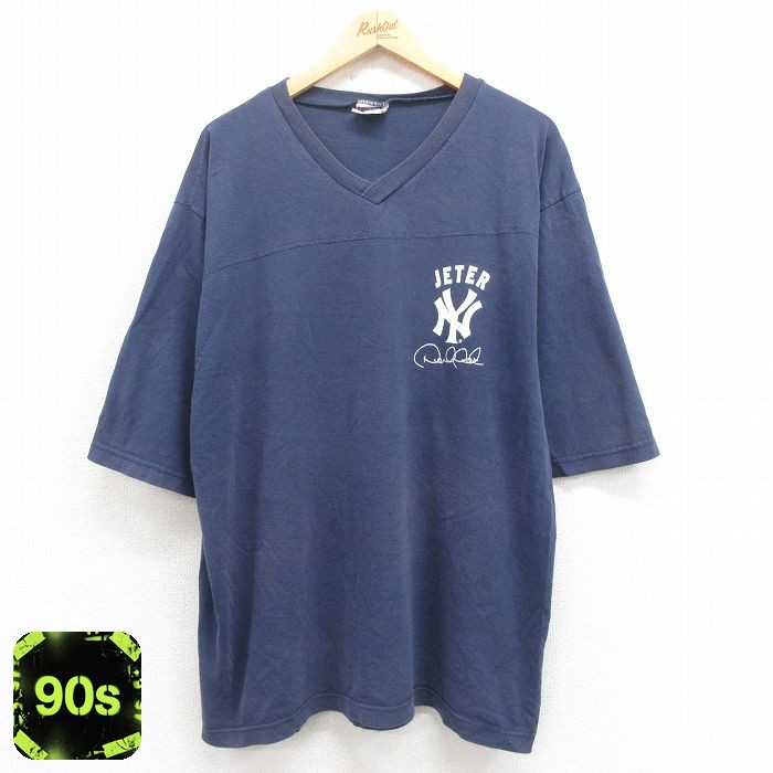 90s 半袖Tシャツ ニューヨークヤンキース ネイビー XL | 古着