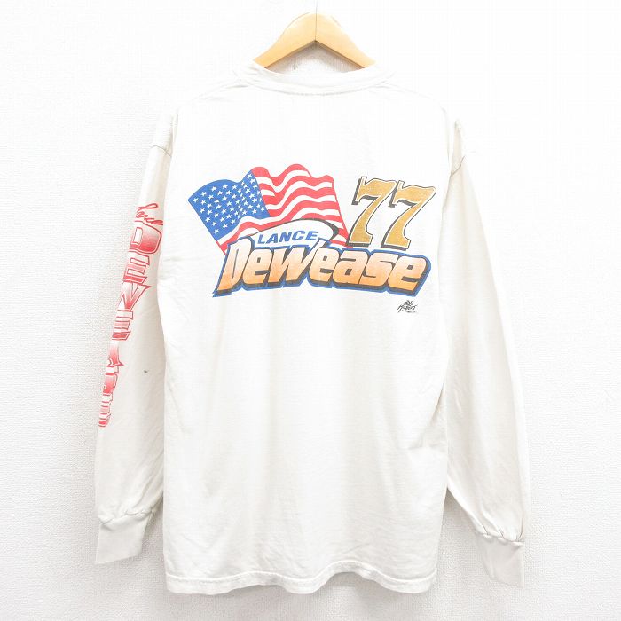 XL★古着 半袖 ビンテージ Tシャツ メンズ 00年代 00s LANCE コットン クルーネック 白 ホワイト 25aug21 中古