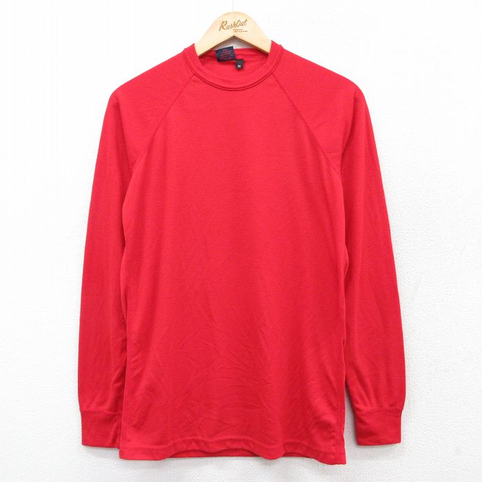 M★古着 パタゴニア patagonia 長袖 ビンテージ Tシャツ メンズ 90年代 90s キャプリーン 無地 ラグラン クルーネック USA製 赤 レッド 【spe】 25aug27 中古