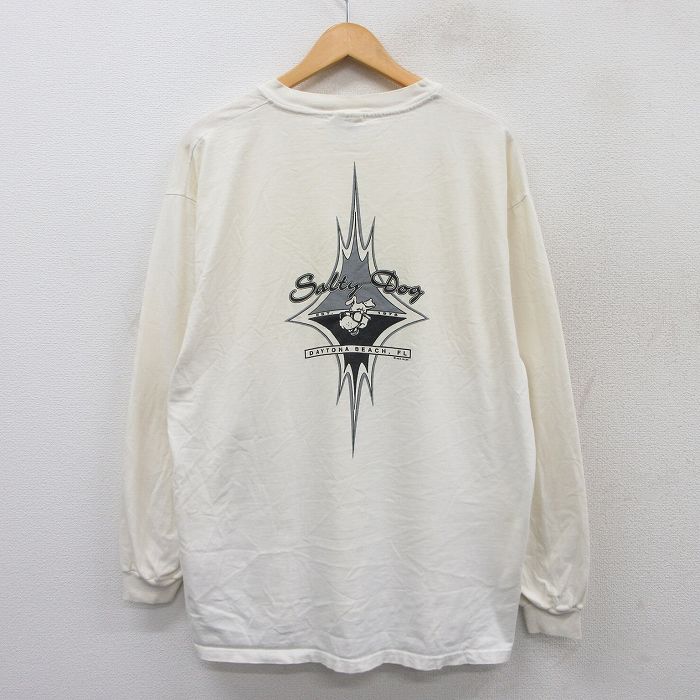ヘインズ 90s 長袖Tシャツ ソルティドッグ ホワイト XL | 古着