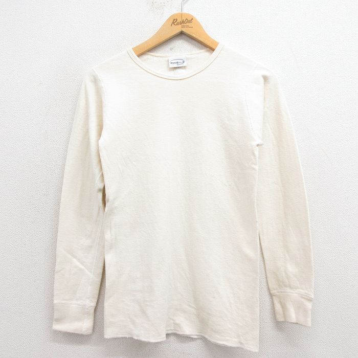 S★古着 デュオフォールド 長袖 Tシャツ メンズ 無地 クルーネック 生成り 25aug27 中古