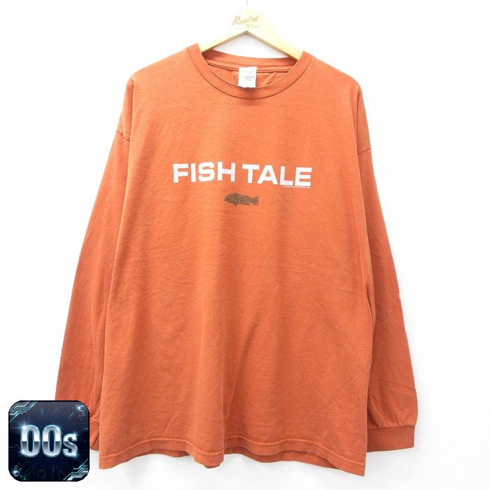 00s 長袖Tシャツ FISH TALE ブラウン XL | 古着