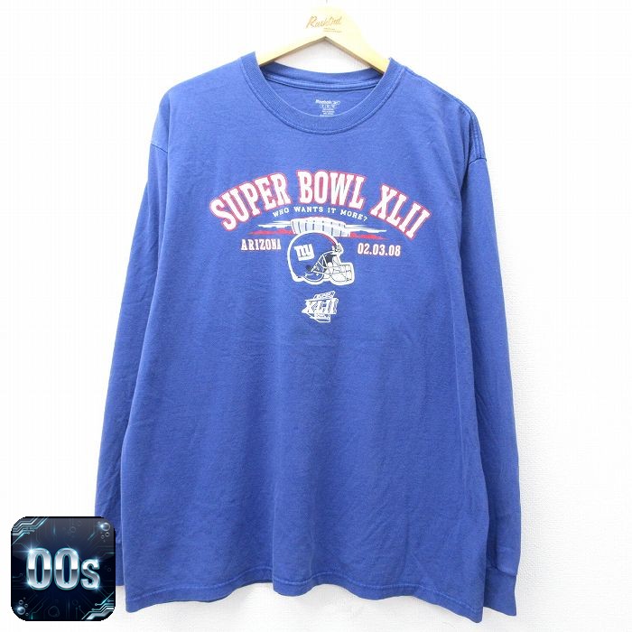 リーボック 00s 長袖Tシャツ NFLニューイングランドペイトリオッツ ブルー XL | 古着