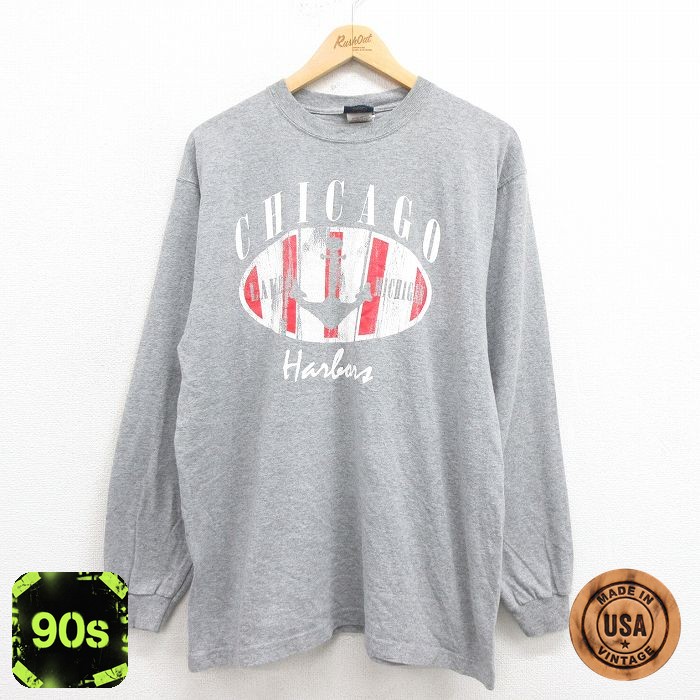 90s 長袖Tシャツ シカゴ グレー L | 古着