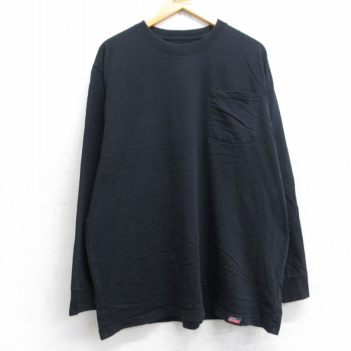ディッキーズ 長袖Tシャツ 胸ポケット付き ブラック XL | 古着