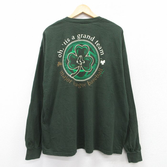 マジェスティック 00s 長袖Tシャツ ボストンレッドソックス グリーン XL | 古着