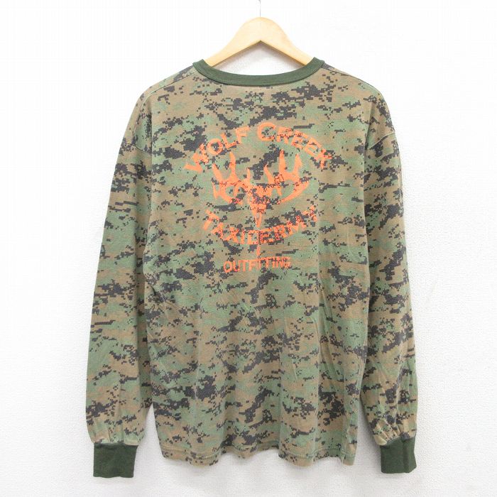ロスコ 長袖Tシャツ WOLF CREEKプリント グリーン XL | 古着