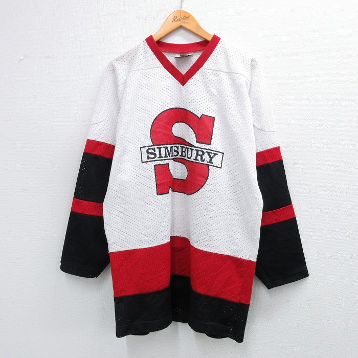 【50%OFF】90s フットボールTシャツ シムズベリー ホワイト XL | 古着