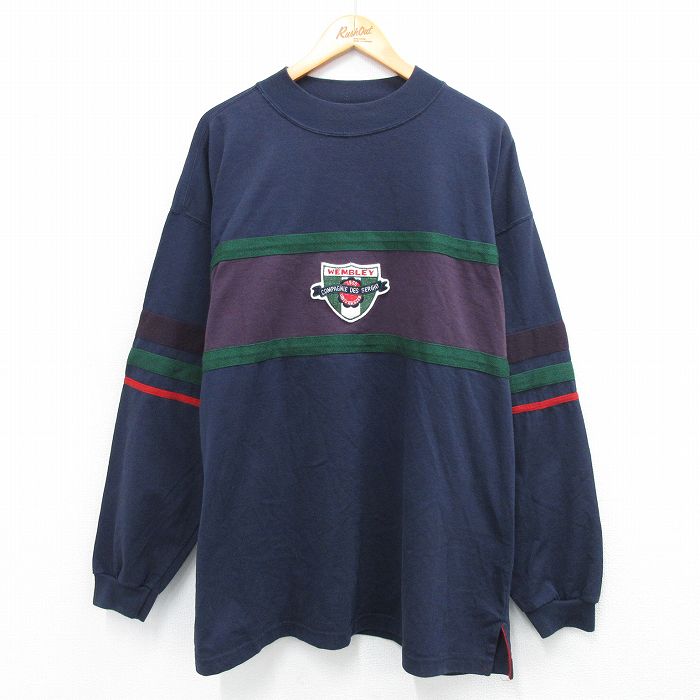 00s 長袖Tシャツ WEMBLEY ネイビー XL | 古着