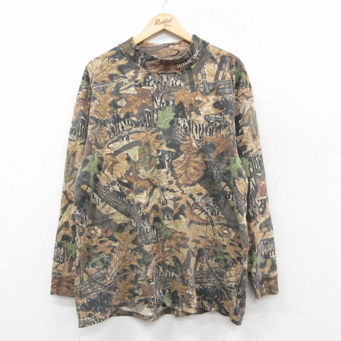 90s 長袖Tシャツ モッシーオーク ブラウン迷彩 XL | 古着