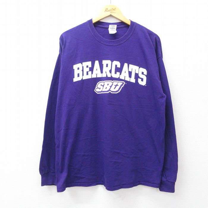 ベアキャッツ 00s 長袖Tシャツ BEARCATS パープル XL | 古着